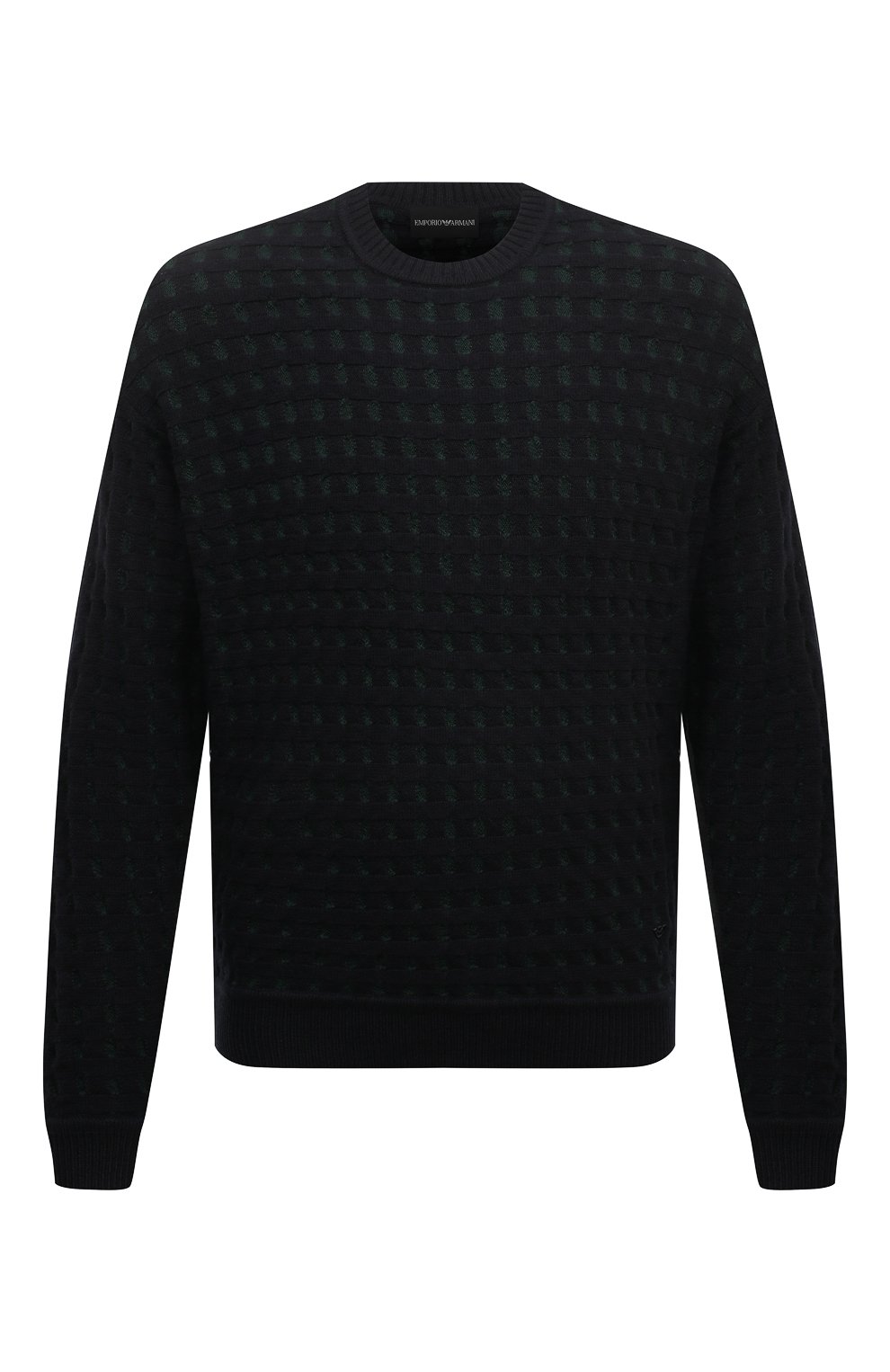 Шерстяной джемпер EMPORIO ARMANI темно-синего цвета по цене 33700 руб., арт. 6D1MXC/1MJJZ, фото 1 Шерстяной джемпер EMPORIO ARMANI, арт. 6D1MXC/1MJJZ, фото 1
