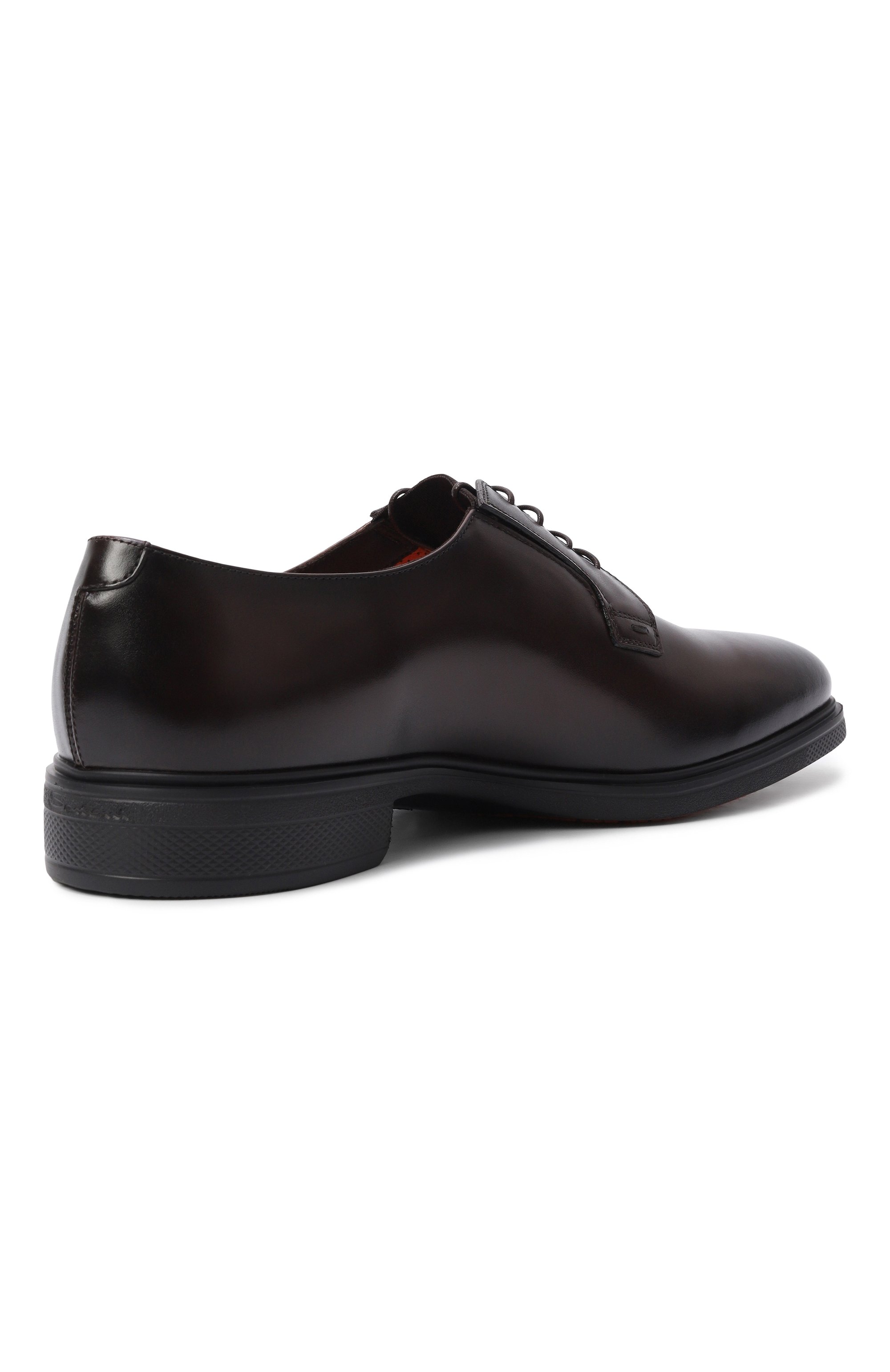 Кожаные дерби easy SANTONI темно-коричневого цвета по цене 93150 руб., арт. MGEG19291NEAXNTG, фото 4 Кожаные дерби easy SANTONI, арт. MGEG19291NEAXNTG, фото 4