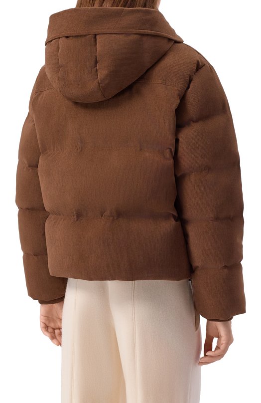Вельветовый пуховик Addicted MD112.1 Коричневый  MD112.1 Фото 4