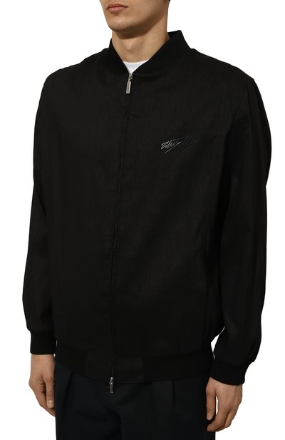 Бомбер изо льна и шерсти ZILLI, арт. B0M01BM0910VZLF95, фото 3