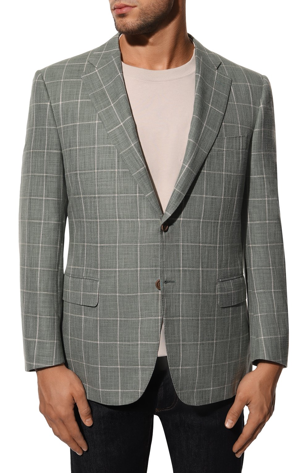 Пиджак из хлопка и шелка CANALI, арт. T11220/CX02601, фото 3