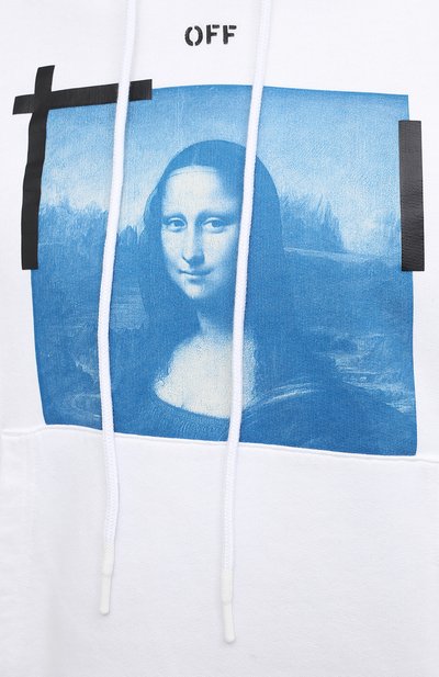 Хлопковое худи OFF-WHITE белого цвета по цене 49950 руб., арт. 0MBB037R21FLE001, фото 5 Хлопковое худи OFF-WHITE, арт. 0MBB037R21FLE001, фото 5