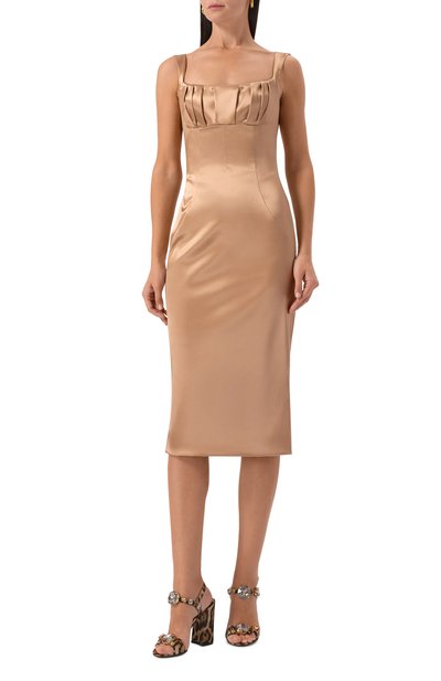 Атласное платье DOLCE & GABBANA, арт. F6TM0T/FURAD, фото 3