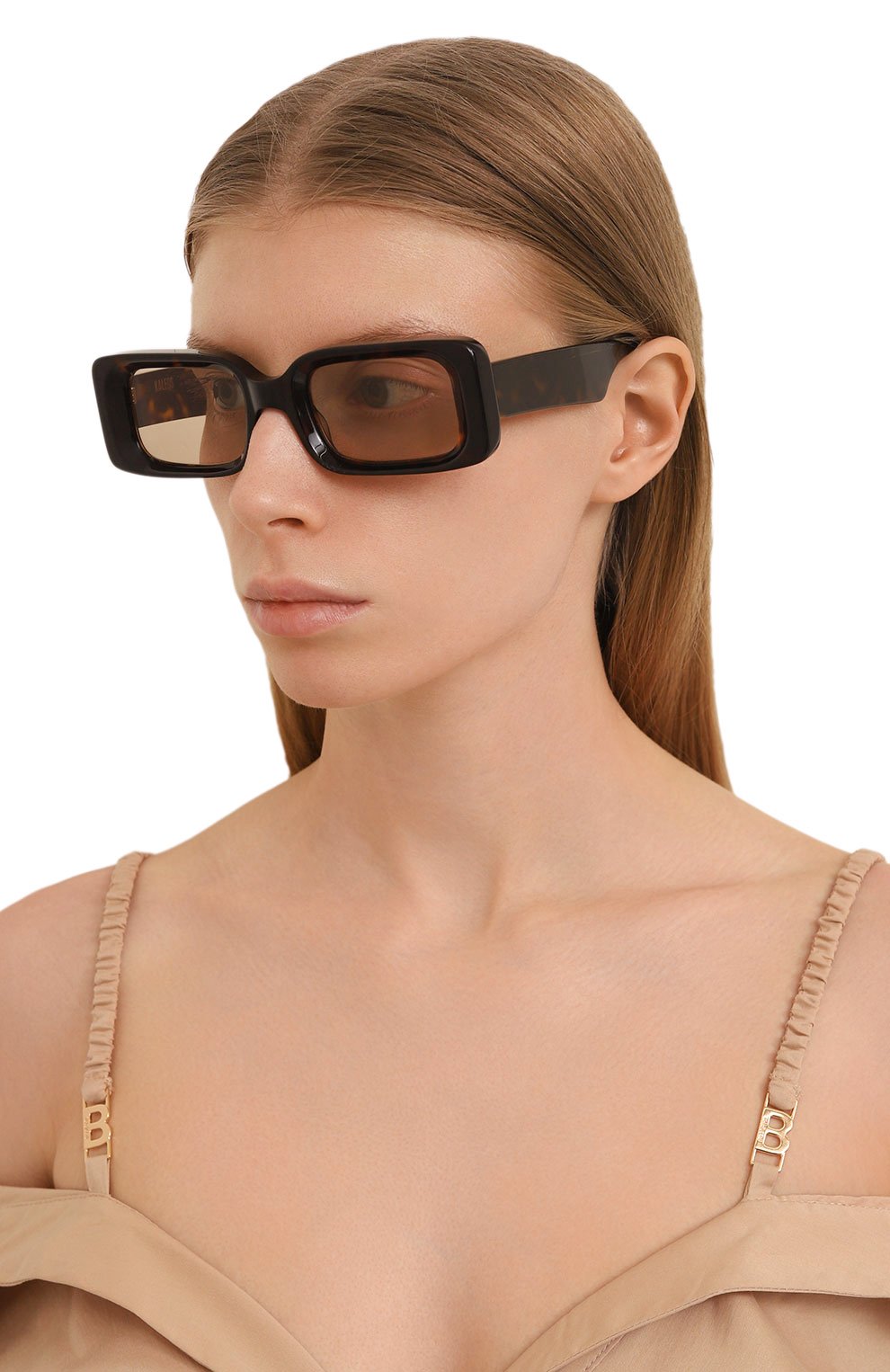 Солнцезащитные очки KALEOS коричневого цвета по цене 26200 руб., арт. BARBARELLA C-011, фото 2 Солнцезащитные очки KALEOS, арт. BARBARELLA C-011, фото 2