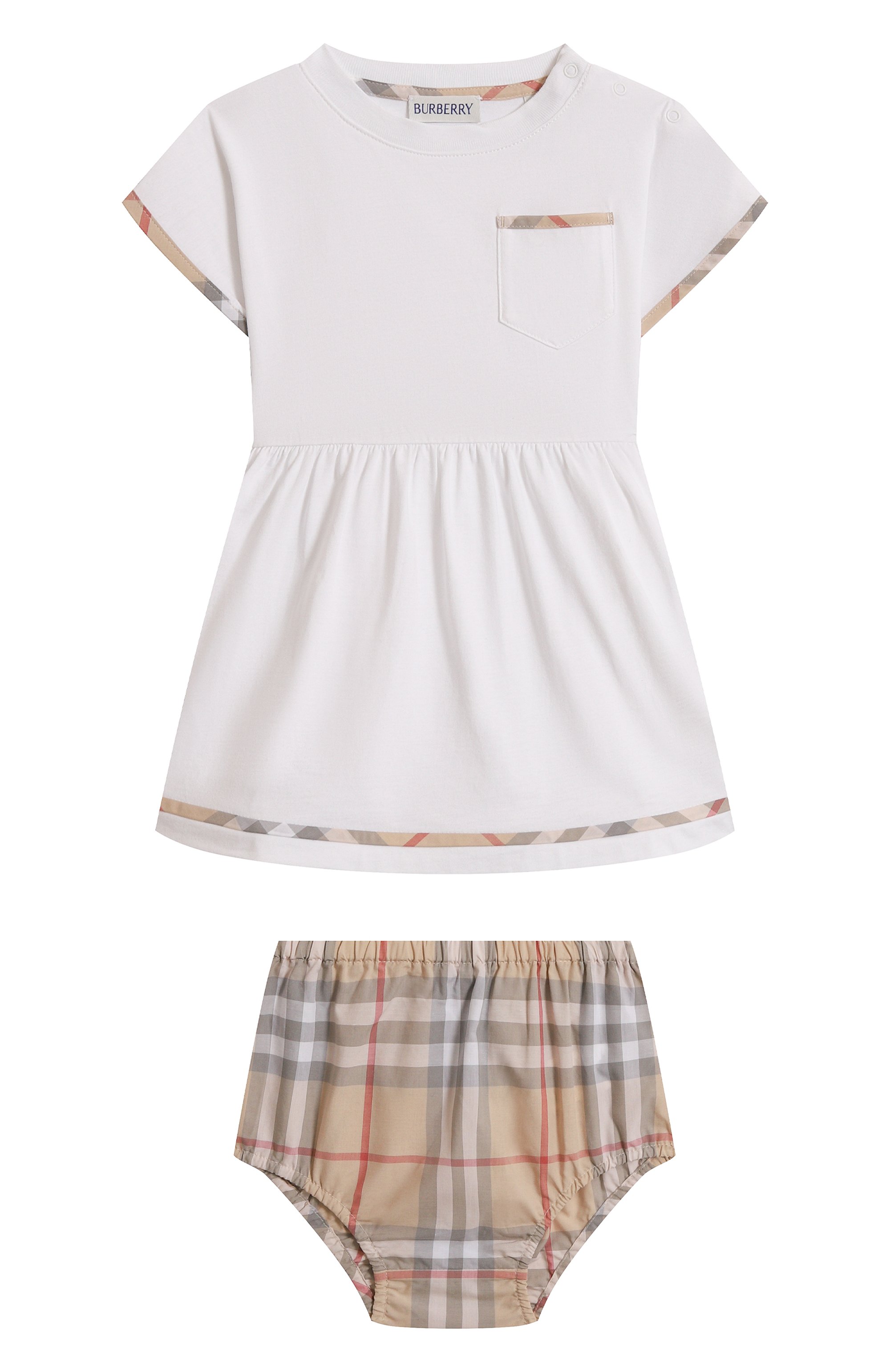 Хлопковый комплект из платья и шорт BURBERRY, арт. 8109060, фото 1