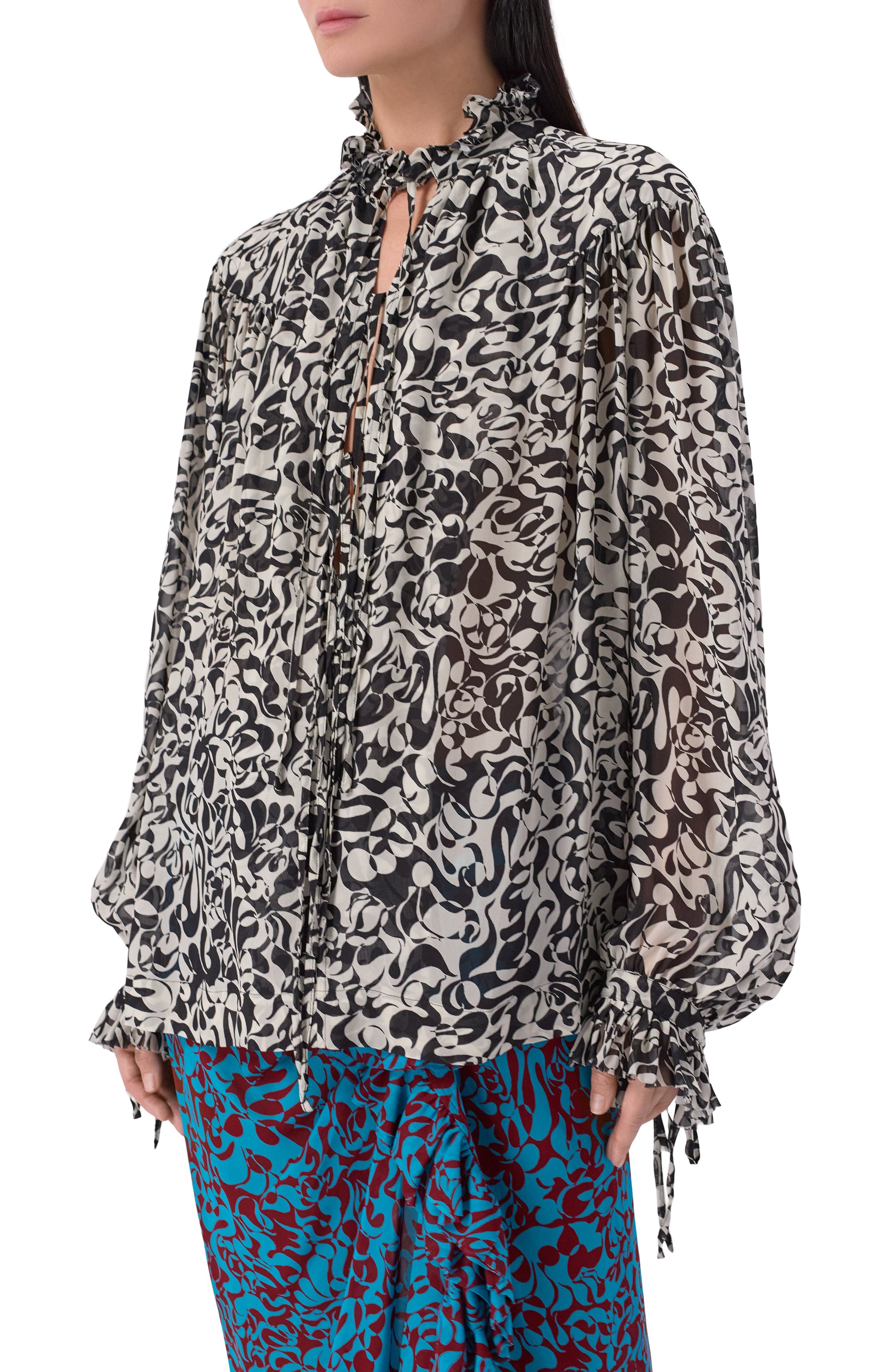 Блузка из вискозы DRIES VAN NOTEN, арт. 130716/3006, фото 3