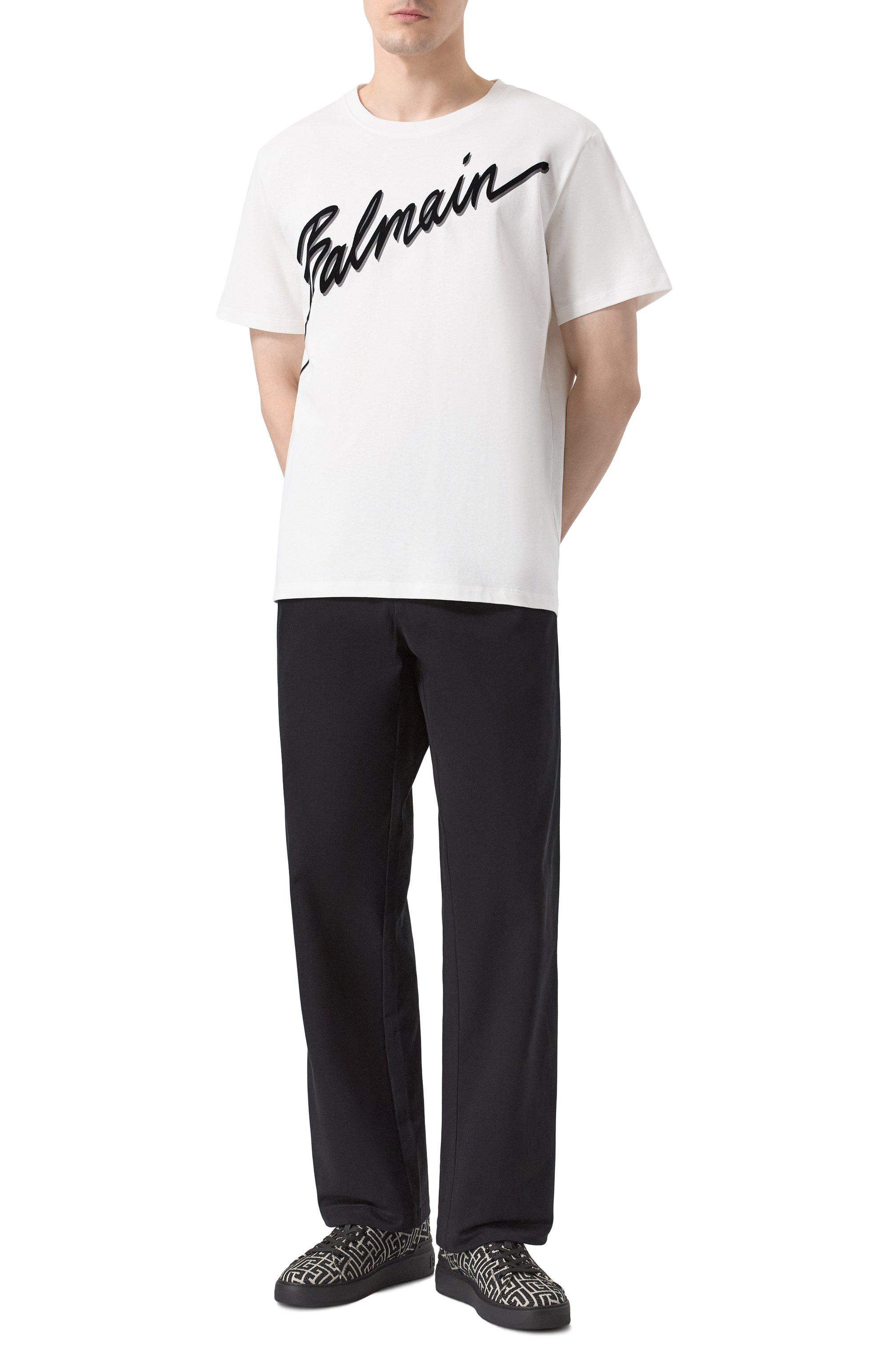 Хлопковая футболка BALMAIN, арт. EH1EG010/BC86, фото 2