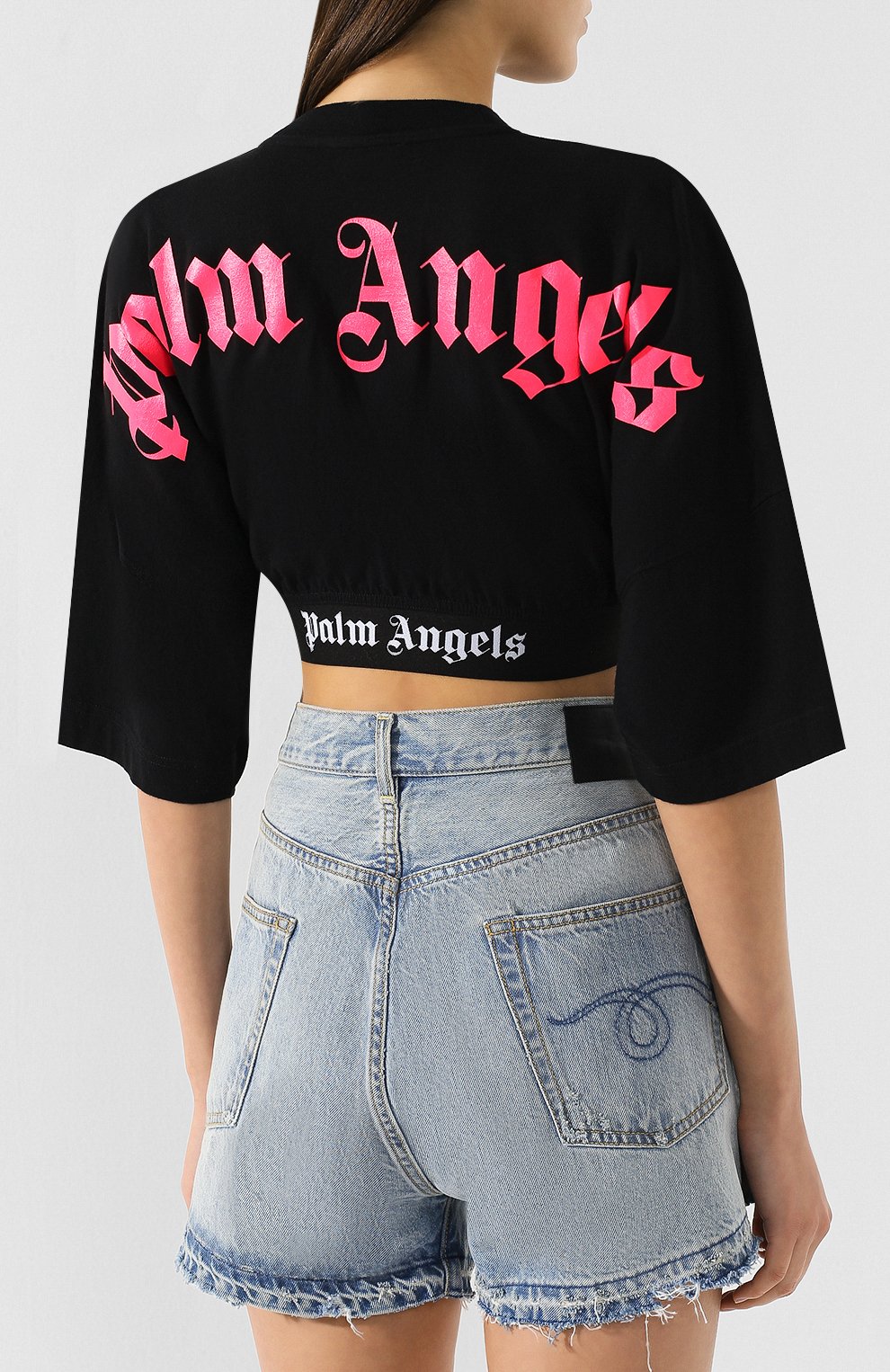 Хлопковый топ PALM ANGELS, арт. PWAA002R194130031012, фото 4