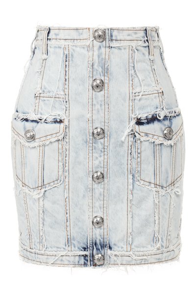 Женская джинсовая юбка BALMAIN, арт. RF04527/D036