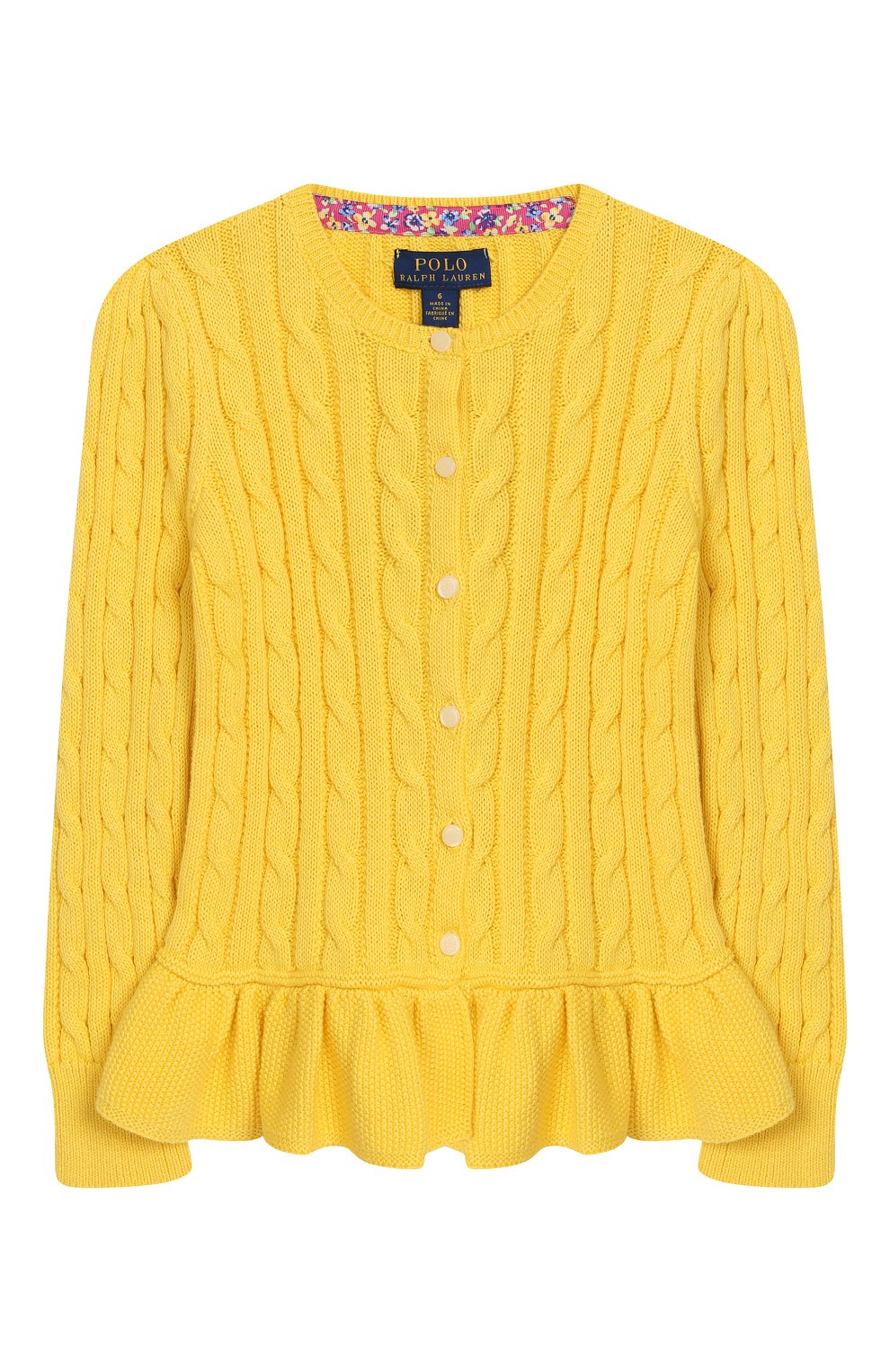 Хлопковый кардиган с баской POLO RALPH LAUREN, арт. 312737911, фото 1