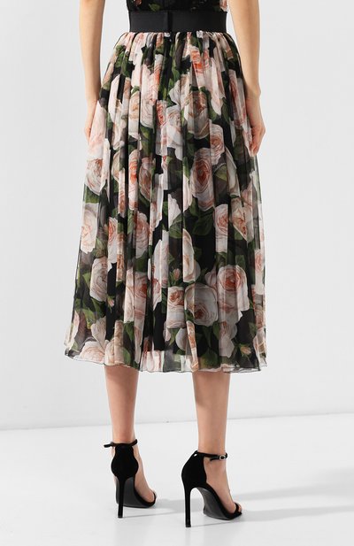 Шелковая юбка DOLCE & GABBANA разноцветного цвета по цене 158000 руб., арт. F4AWRT/HS10C, фото 4 Шелковая юбка DOLCE & GABBANA, арт. F4AWRT/HS10C, фото 4