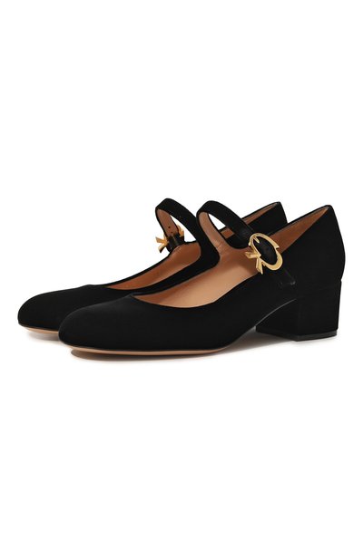 Женские текстильные туфли mary ribbon GIANVITO ROSSI, арт. G22101.45RIC.VELNER0