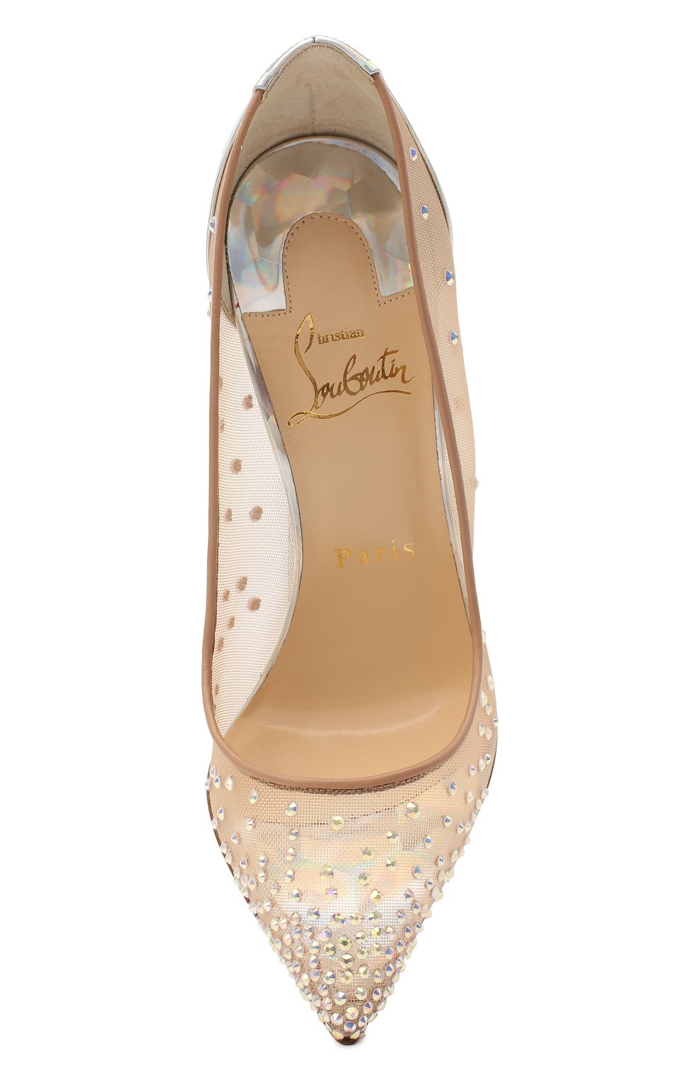 Туфли follies 100 CHRISTIAN LOUBOUTIN, арт. follies strass 100 rete/prisme, фото 4