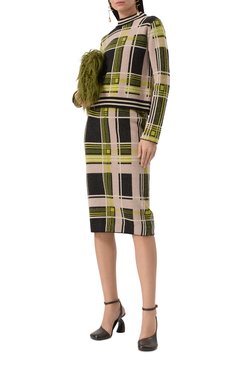 Женские кожаные туфли DRIES VAN NOTEN хаки цвета, арт. WS251-676 | Фото 2 (Драгоценные камни: Проставлено; Подошва: Плоская; Каблук высота: Высокий; Материал внутренний: Натуральная кожа; Материал внешний: Натуральная кожа; Материал сплава: Проставлено; Каблук тип: Фигурный)