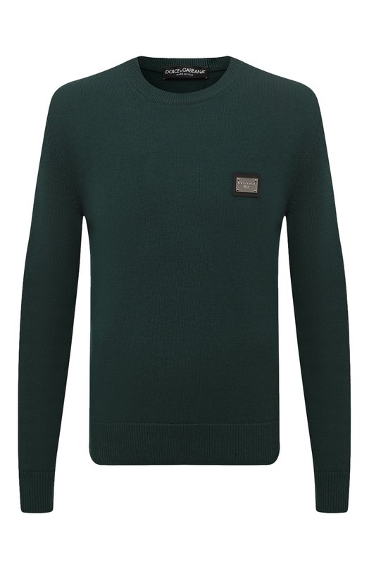 Джемпер из шерсти и кашемира Dolce & Gabbana GX039T/JEMQ4 Зелёный GX039T/JEMQ4