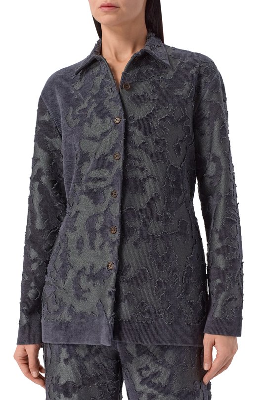 Шелковая рубашка Giorgio Armani GW002431/AF19837 Синий  GW002431/AF19837 Фото 3