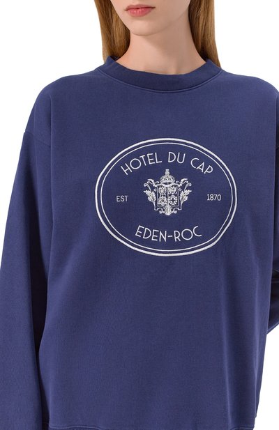 Хлопковый свитшот sporty & rich x hotel du cap-eden-roc SPORTY AND RICH, арт. ST07160621BL106, фото 5