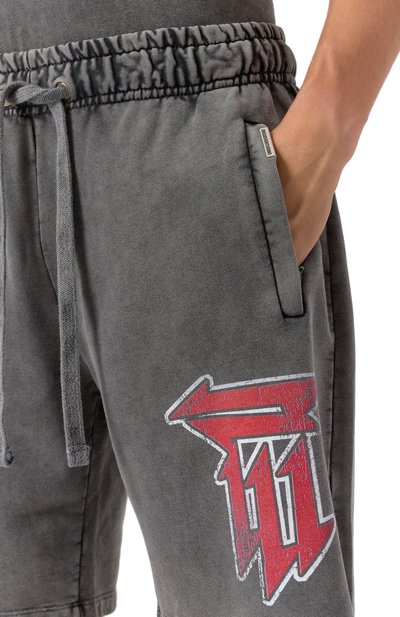 Хлопковые шорты DIEGO VENTURINO темно-серого цвета по цене 33950 руб., арт. DVSRTDVC90, фото 5 Хлопковые шорты DIEGO VENTURINO, арт. DVSRTDVC90, фото 5