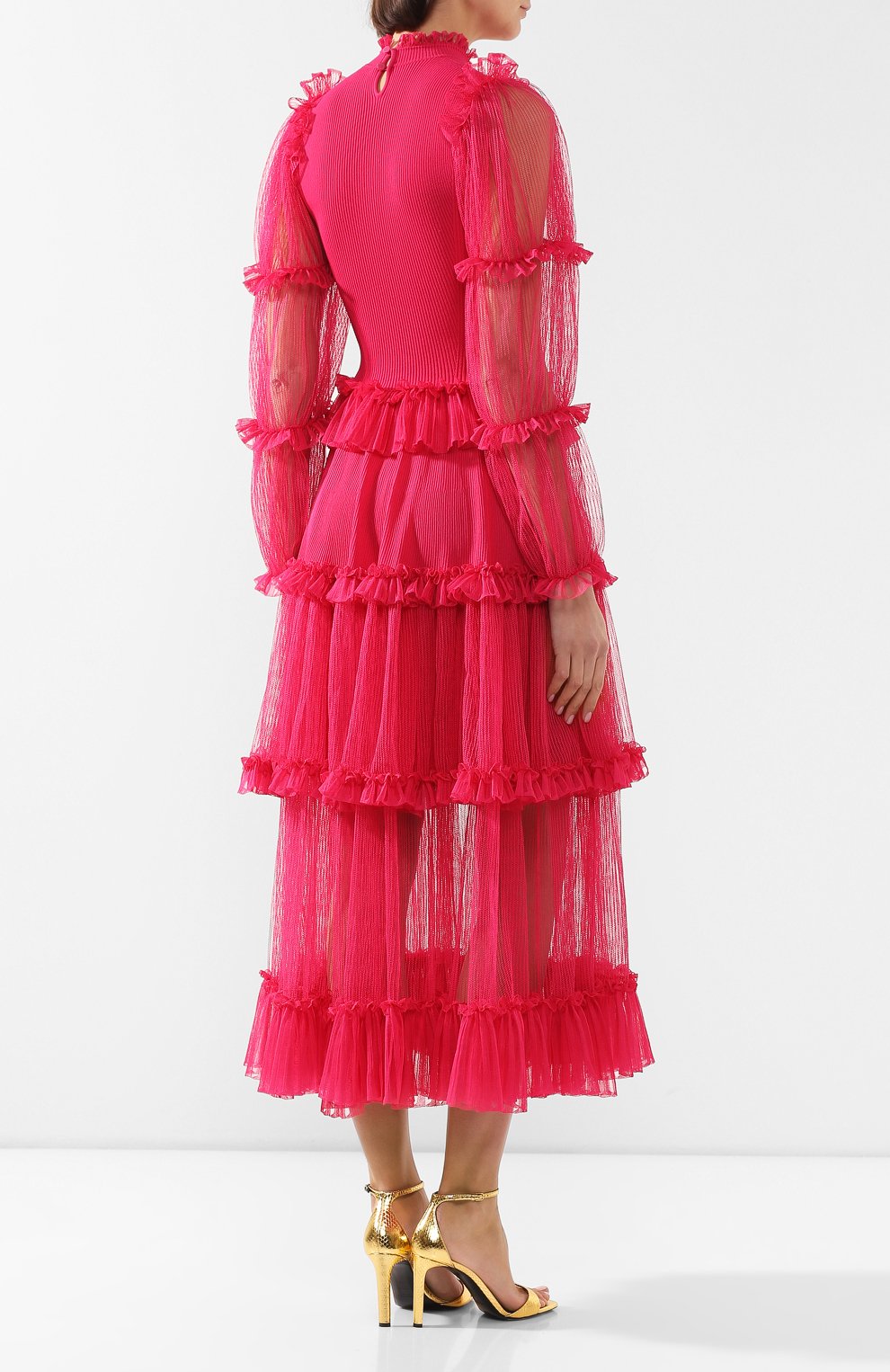 Шелковое платье ALEXANDER MCQUEEN, арт. 610759/Q1AM3, фото 4