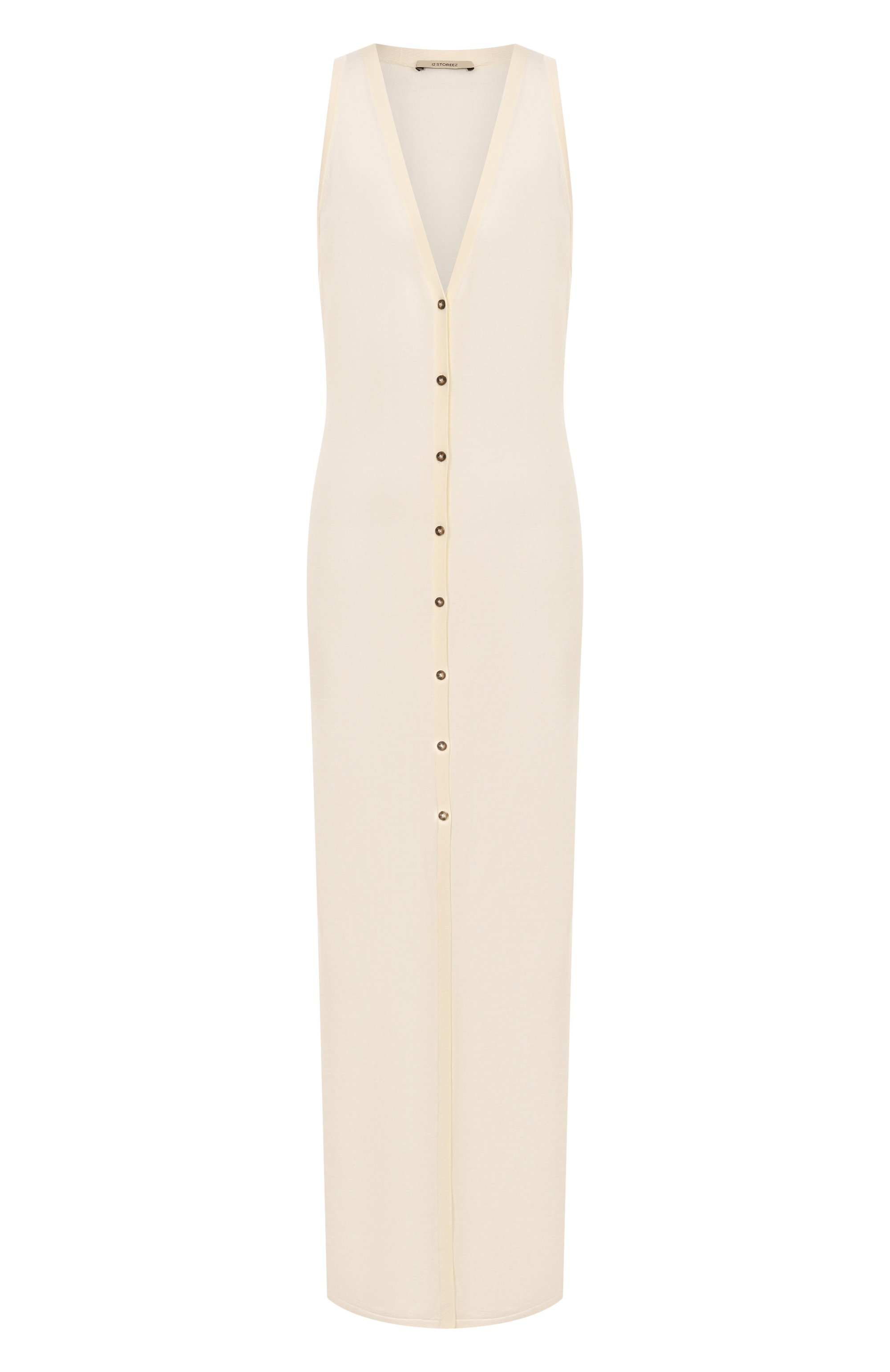 Платье из шелка и хлопка 12 STOREEZ кремового цвета по цене 24000 руб., арт. 132255, фото 1 Платье из шелка и хлопка 12 STOREEZ, арт. 132255, фото 1