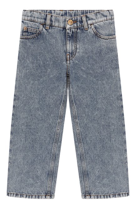 Детские джинсы VERSACE голубого цвета, арт. 1018319/1A13119/4A-6A | Фото 1 (Материал сплава: Проставлено; Материал внешний: Хлопок; Нос: Не проставлено)