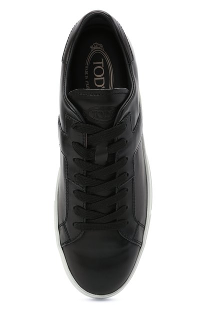 Кожаные кеды TOD’S черного цвета по цене 59950 руб., арт. XXM0XY0DR20NF5, фото 5 Кожаные кеды TOD’S, арт. XXM0XY0DR20NF5, фото 5