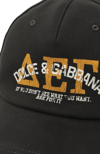 Хлопковая бейсболка DOLCE & GABBANA, арт. GH873A/GI370, фото 4