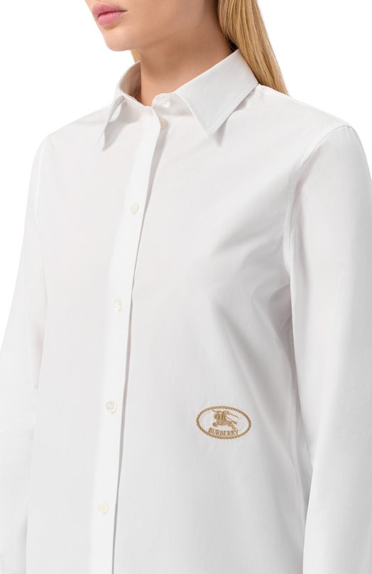 Хлопковая рубашка Burberry 8110903 Белый  8110903 Фото 5