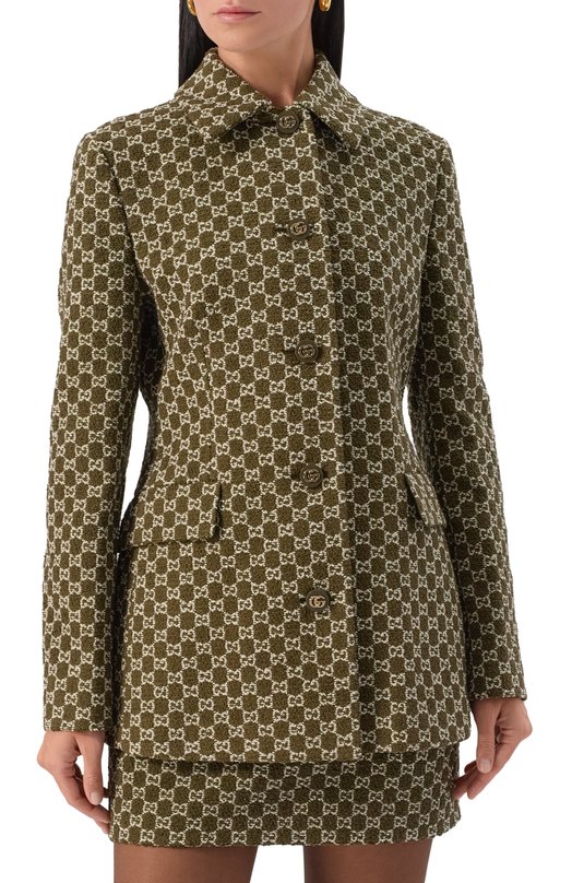 Жакет Gucci 835539/ZASUE Хаки  835539/ZASUE Фото 3