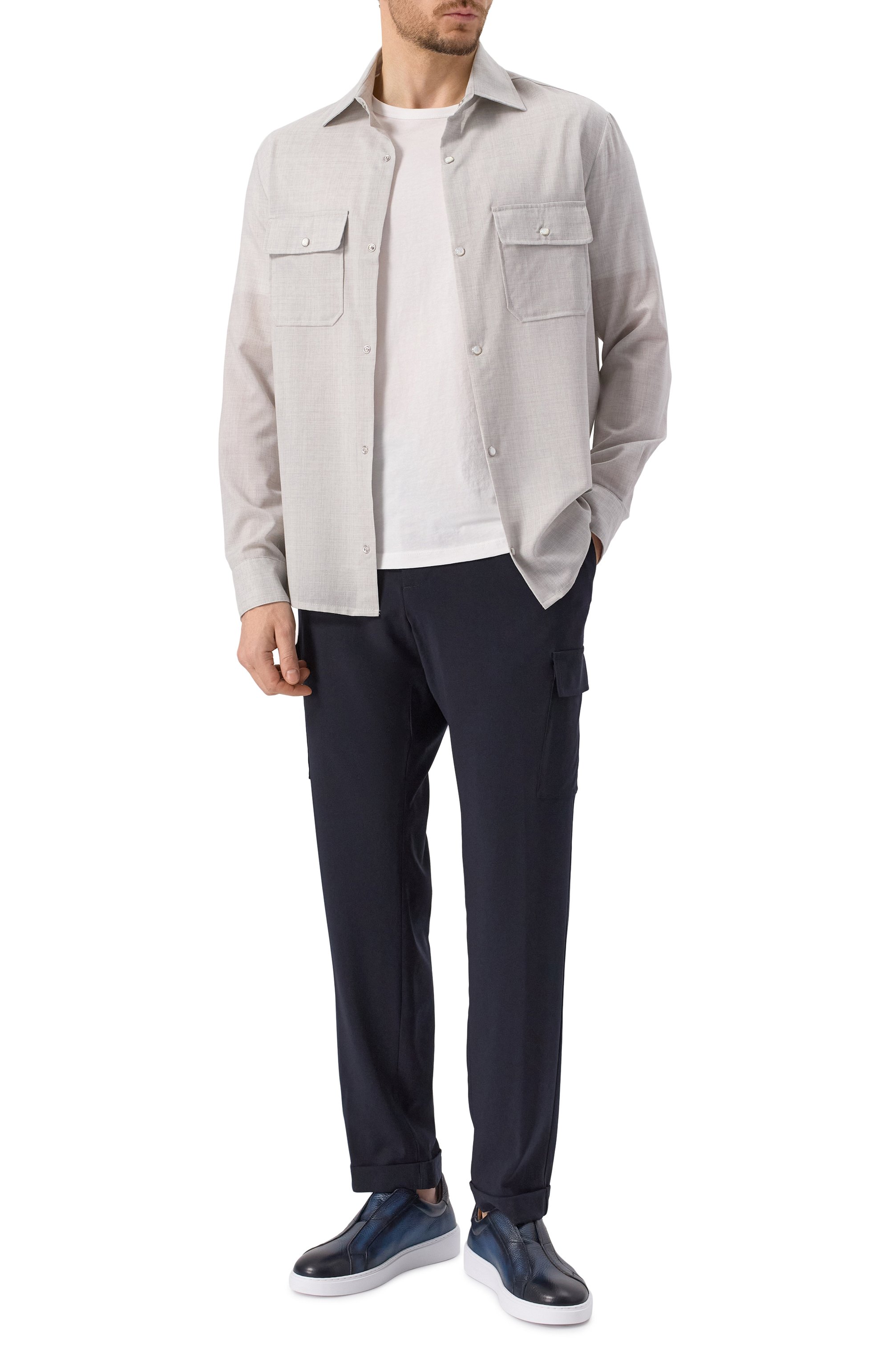 Рубашка из шерсти и шелка MARCO PESCAROLO, арт. NEXT/5122, фото 2