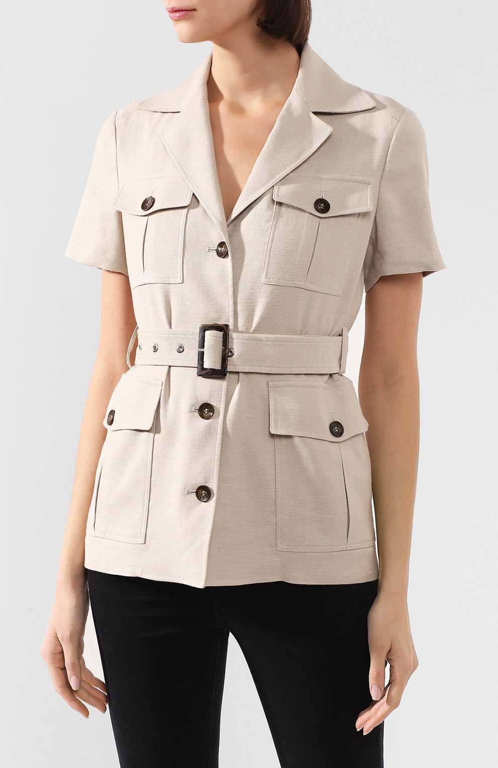 Жакет из смеси льна и хлопка ELEVENTY, арт. A80GIAA04 TES0A028, фото 3