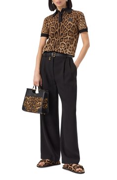 Женские комбинированные шлепанцы DOLCE & GABBANA леопардового цвета, арт. CQ0632/A6L97 | Фото 2 (Материал внешний: Текстиль, Натуральная кожа; Подошва: Плоская; Материал внутренний: Натуральная кожа; Размерность: Идёт в размер; Автоматизация ТО: Проставлено; Автоматизация состава: Проставлено)