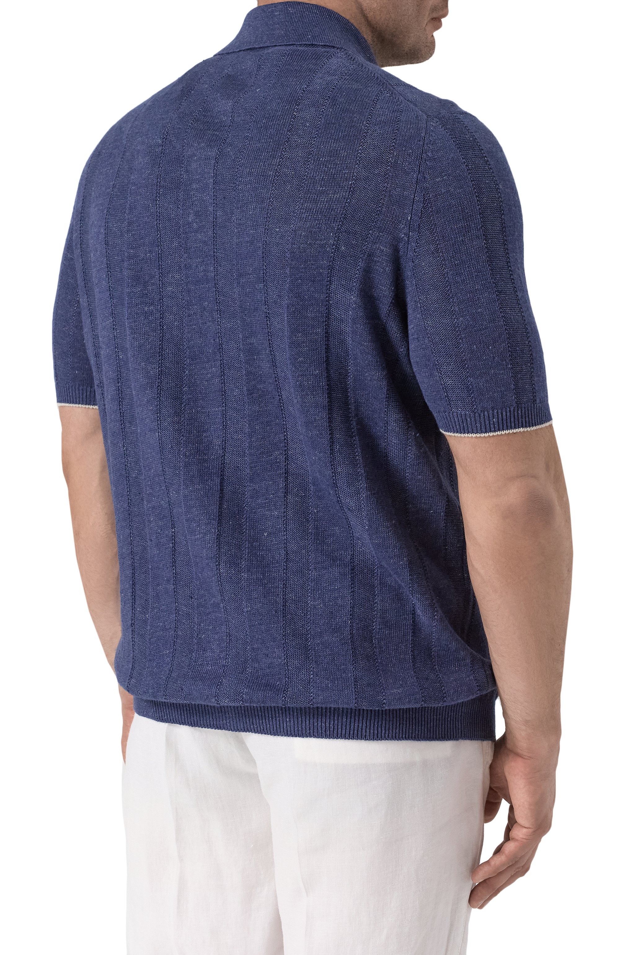 Рубашка изо льна и хлопка BRUNELLO CUCINELLI, арт. M2L707805, фото 4