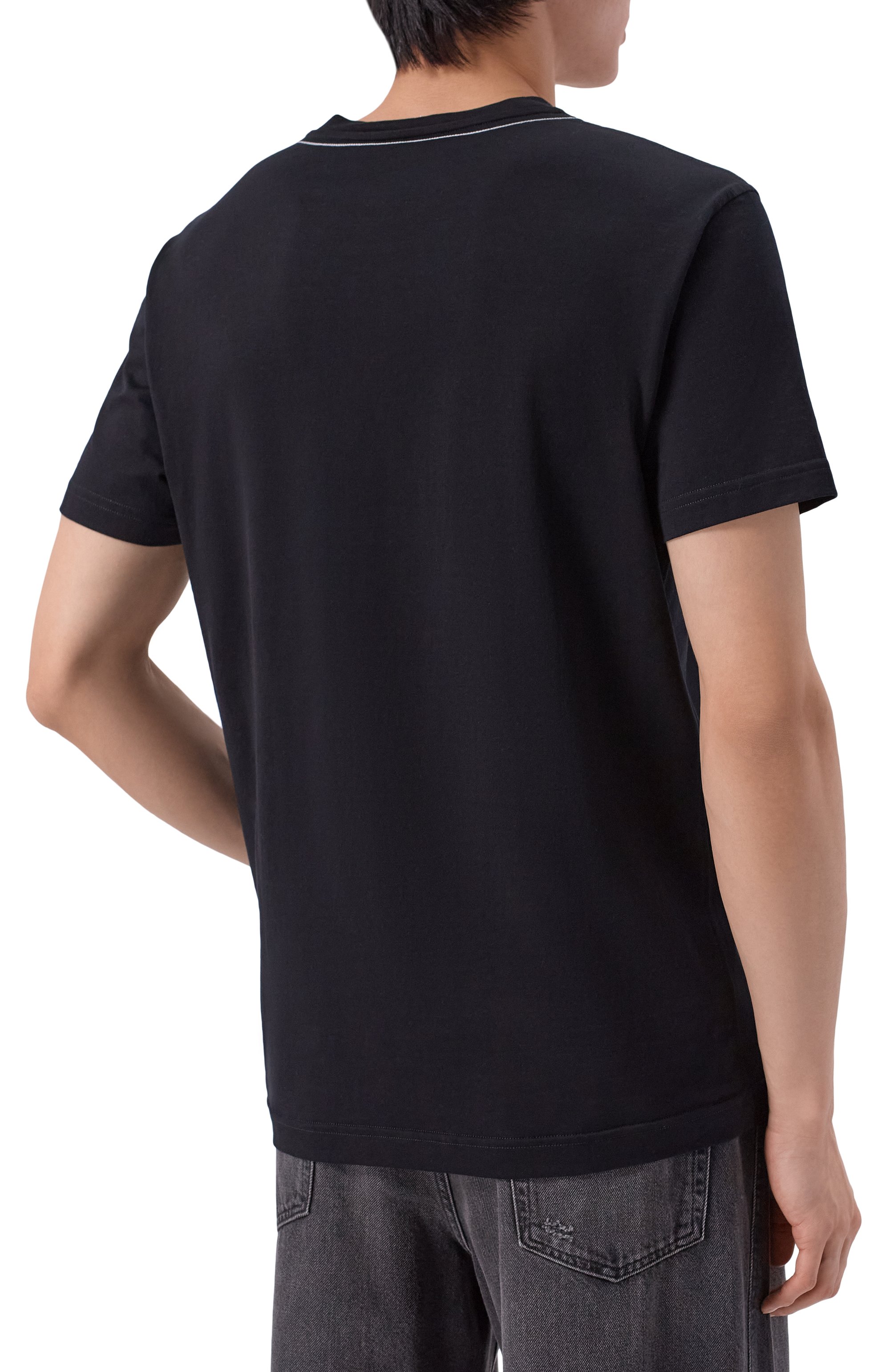 Хлопковая футболка DOLCE & GABBANA черного цвета по цене 65300 руб., арт. G8RN8Z/G7P90, фото 4 Хлопковая футболка DOLCE & GABBANA, арт. G8RN8Z/G7P90, фото 4
