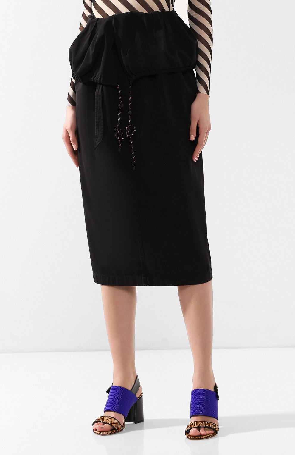 Хлопковая юбка DRIES VAN NOTEN черного цвета по цене 41700 руб., арт. 191-30818-7290, фото 3 Хлопковая юбка DRIES VAN NOTEN, арт. 191-30818-7290, фото 3