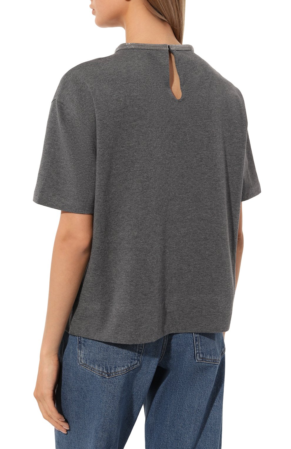 Хлопковая футболка BRUNELLO CUCINELLI, арт. MH827BP159, фото 4