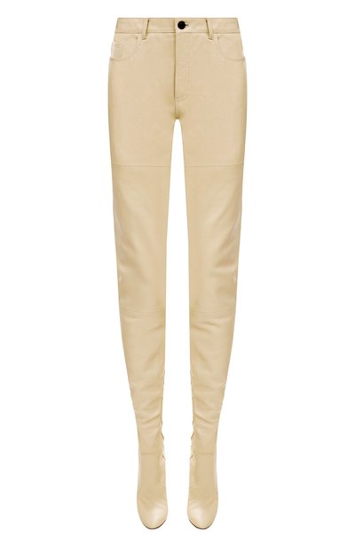 Женские кожаные брюки SAINT LAURENT, арт. 675724/1Y800
