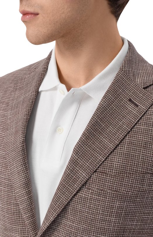 Пиджак из шерсти и шелка Corneliani 27X008/2716509 Коричневый  27X008/2716509 Фото 5