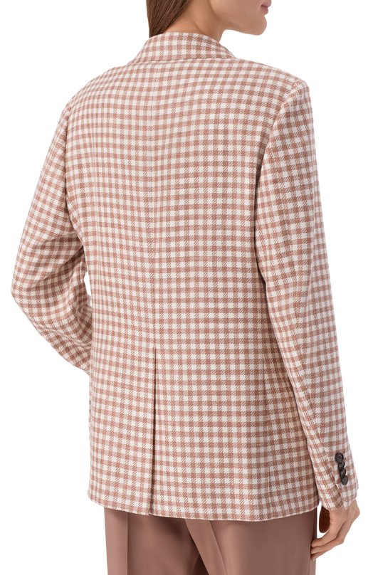 Жакет из кашемира и шерсти Kiton D58504K0615 Коричневый  D58504K0615 Фото 4