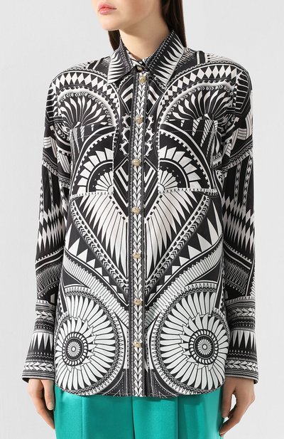 Шелковая рубашка BALMAIN, арт. TF12654/I339, фото 3