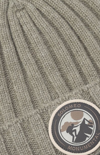 Кашемировая шапка BRUNELLO CUCINELLI темно-зеленого цвета по цене 29950 руб., арт. B22M90070A, фото 3 Кашемировая шапка BRUNELLO CUCINELLI, арт. B22M90070A, фото 3