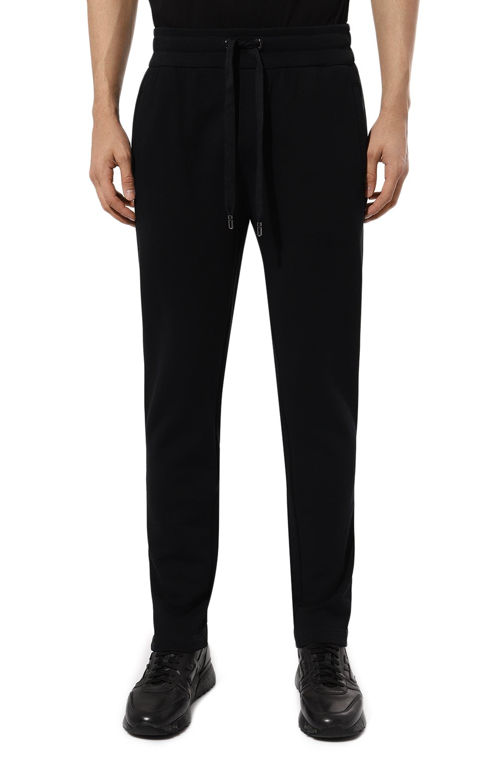 Хлопковые брюки DOLCE & GABBANA темно-синего цвета по цене 78450 руб., арт. GZ12AT/G7M4Y, фото 3 Хлопковые брюки DOLCE & GABBANA, арт. GZ12AT/G7M4Y, фото 3