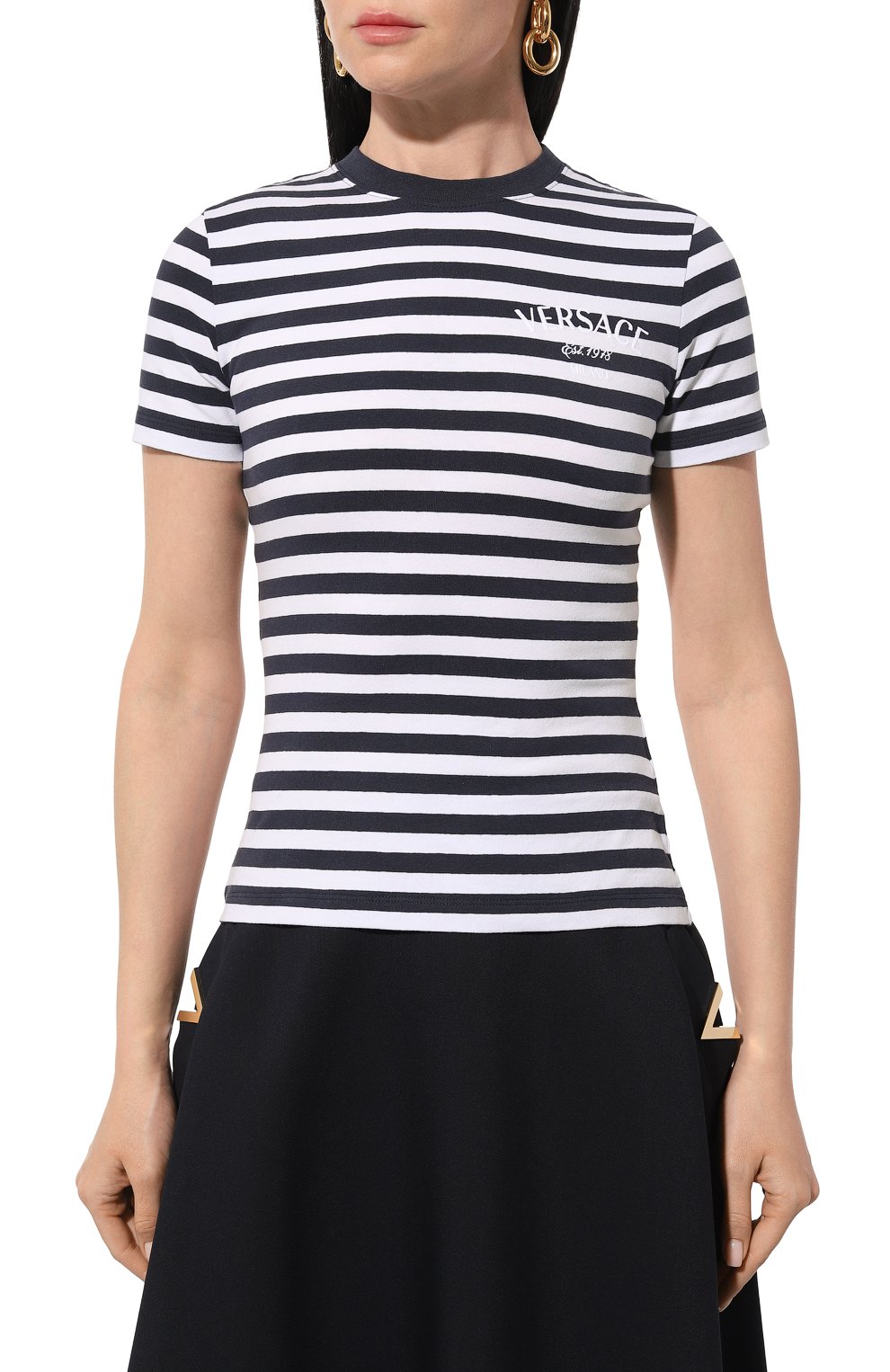 Хлопковая футболка VERSACE, арт. 1014414/1A10133, фото 3