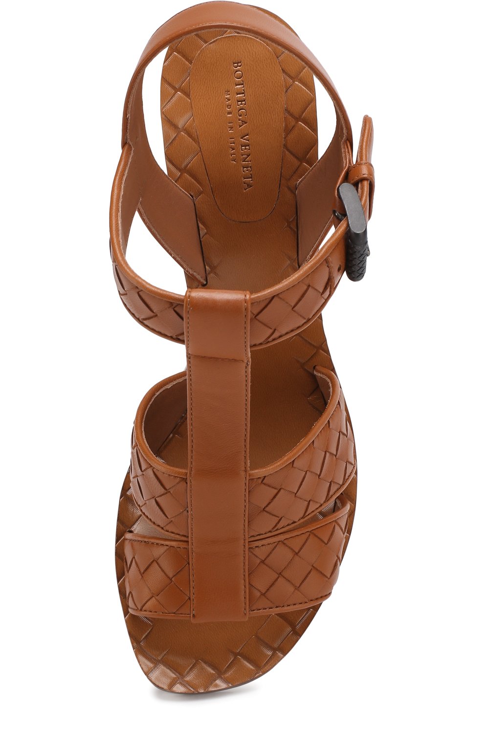 Кожаные босоножки с плетением intrecciato BOTTEGA VENETA коричневого цвета по цене 92850 руб., арт. 428899/V0013, фото 5 Кожаные босоножки с плетением intrecciato BOTTEGA VENETA, арт. 428899/V0013, фото 5
