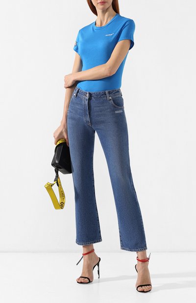 Джинсы OFF-WHITE синего цвета по цене 34450 руб., арт. 0WYA004R197730578700, фото 2 Джинсы OFF-WHITE, арт. 0WYA004R197730578700, фото 2