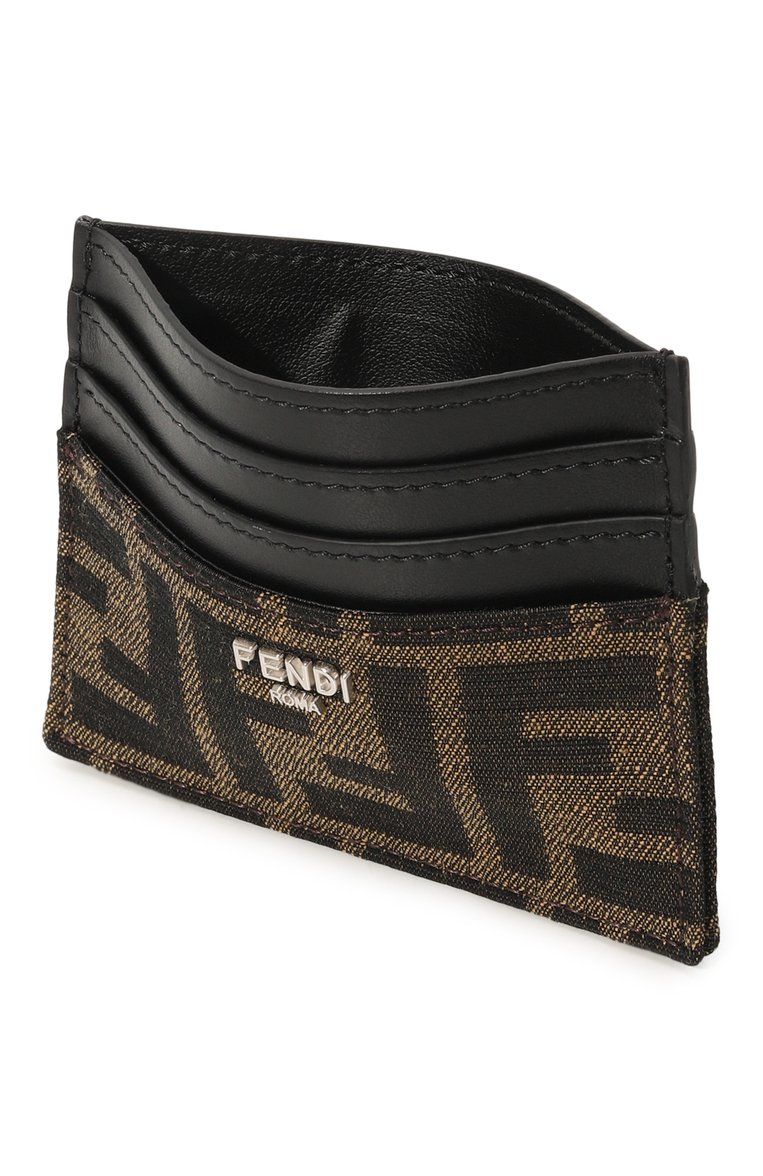 Мужской футляр для кредитных карт FENDI темно-коричневого цвета, арт. 7M0164 ALWK | Фото 3 (Материал: Натуральная кожа; Нос: Не проставлено)