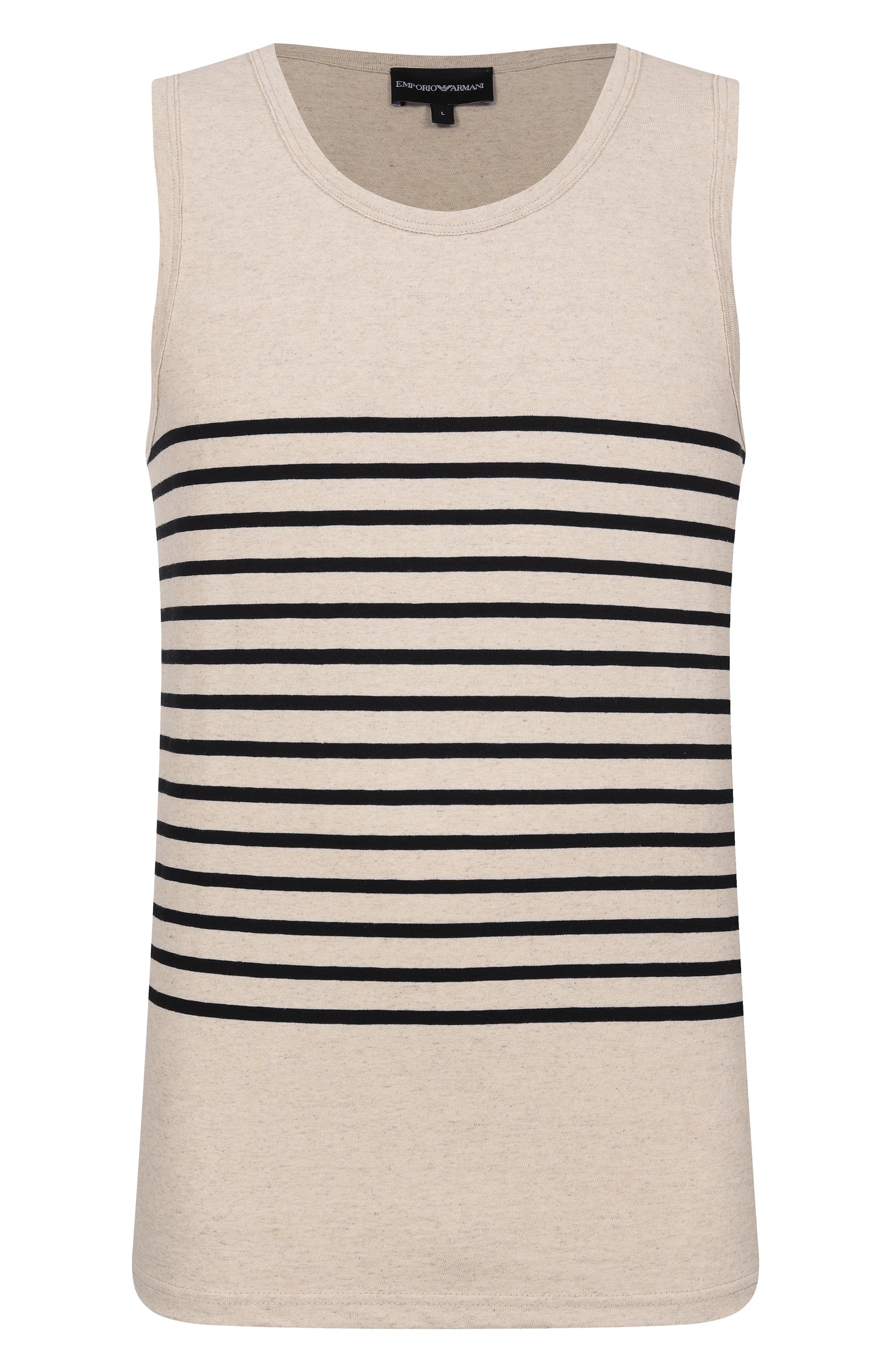 Майка из хлопка и льна EMPORIO ARMANI, арт. EM006928/AF28307, фото 1