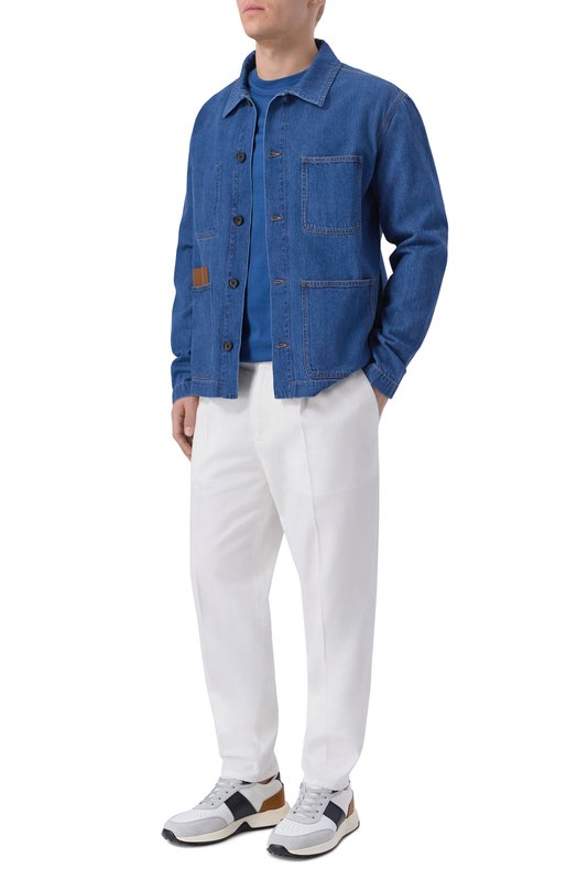 Хлопковая футболка Kiton UMK0891 Синий  UMK0891 Фото 2