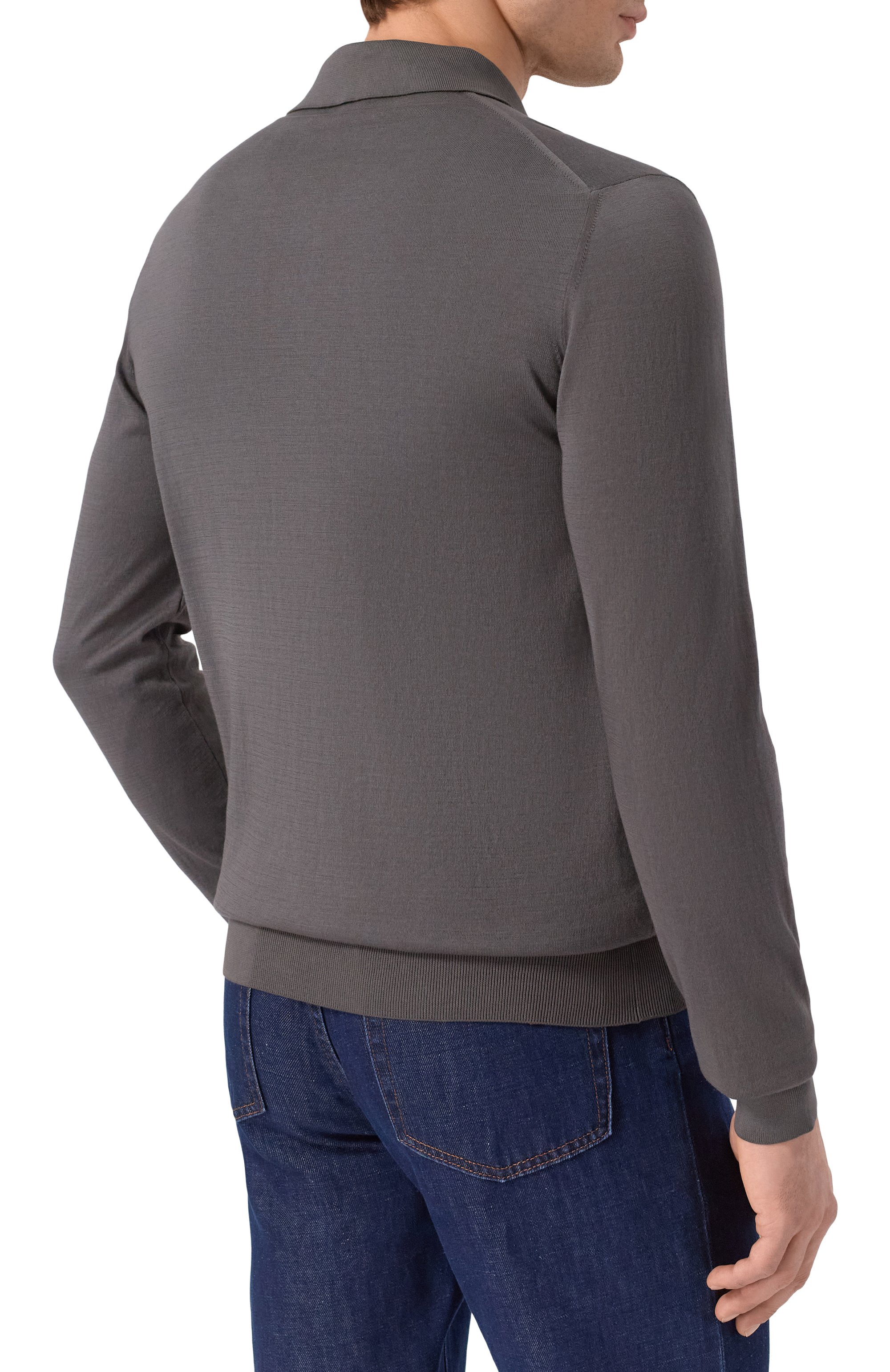 Хлопковое поло FEDELI, арт. MU0D5911/GIZA LIGHT DUSTY, фото 4