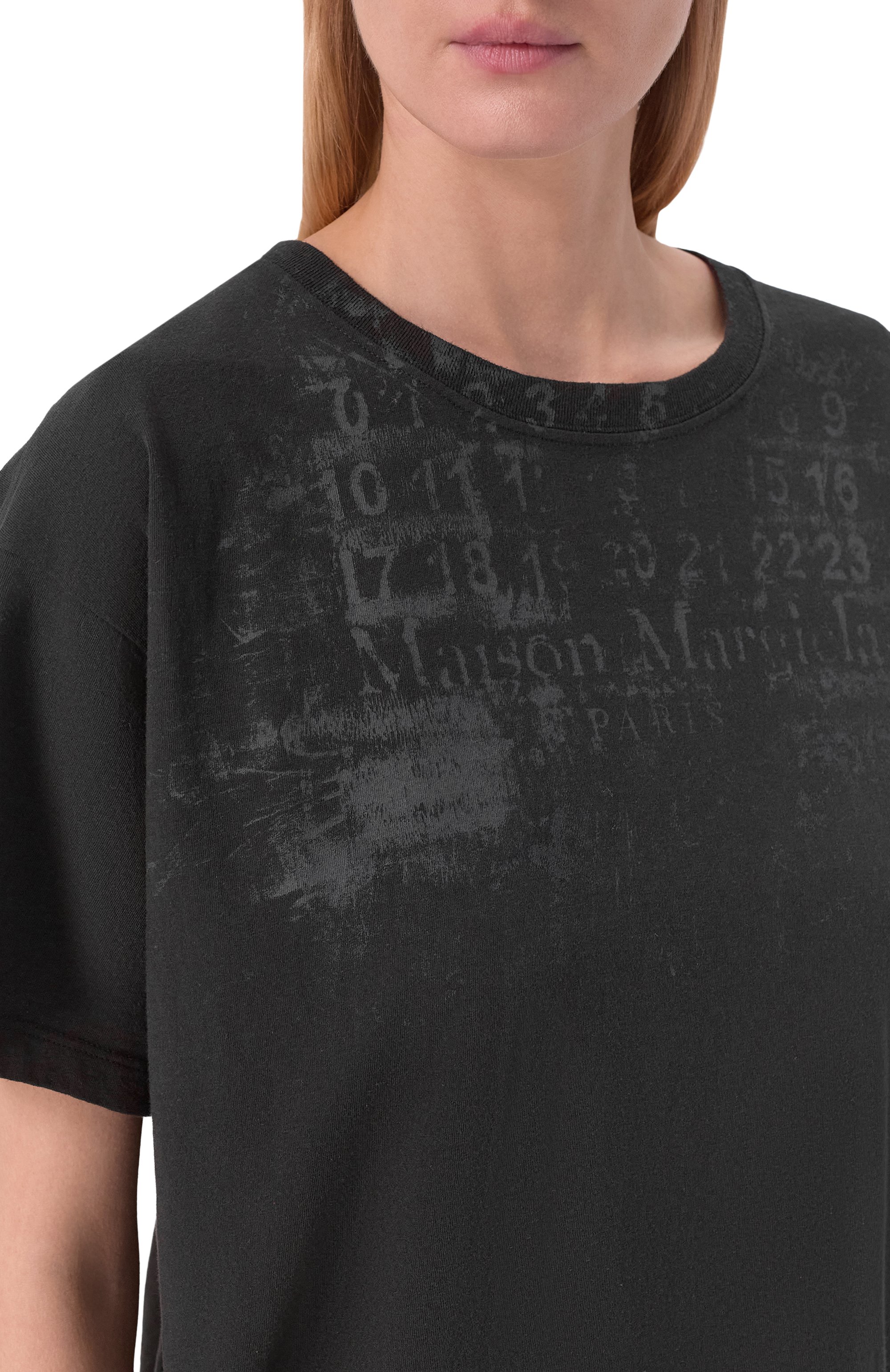 Хлопковая футболка MAISON MARGIELA темно-серого цвета по цене 69950 руб., арт. S51GC0555/S24607, фото 5 Хлопковая футболка MAISON MARGIELA, арт. S51GC0555/S24607, фото 5